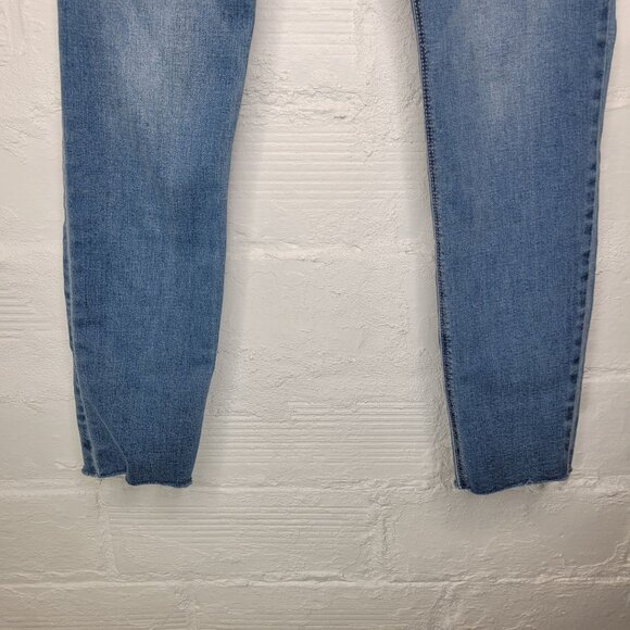 Old Navy Women's Size 10 Tall Jeans Rockstar Super Skinny Raw Hem Embroidered - Picture 5 of 7